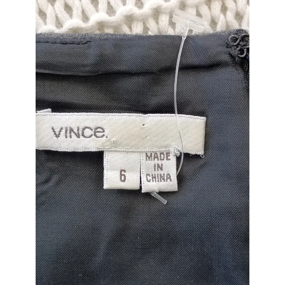 Vince Grey Black Colorblock Wool Blend Pleated Mini Skirt Pockets Sz 6/S $368‎